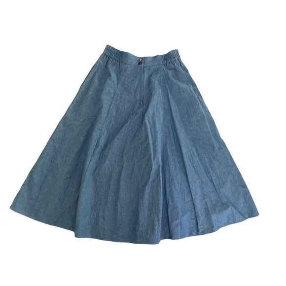 Vintage City Girl Nancy Bolen Long Denim Skirt Size 14 Rhinestone Western Boho - Picture 3 of 9